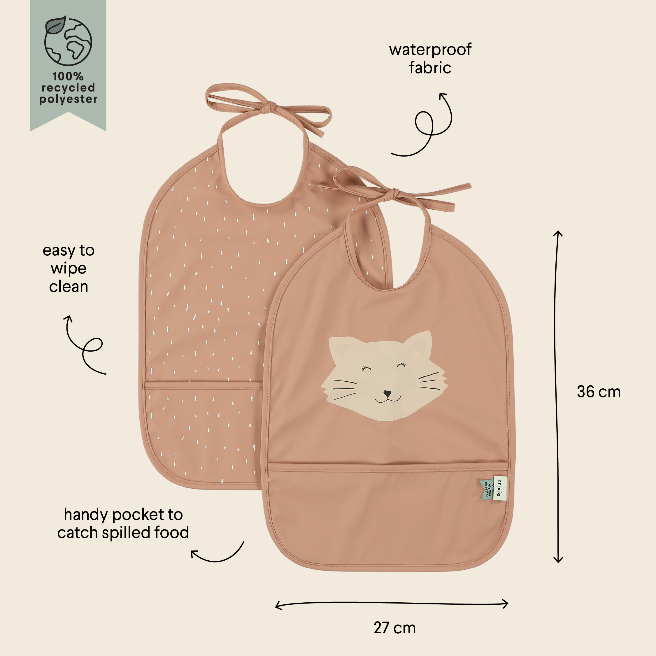 Wasserabweisendes Lätzchen 2-pack - Mrs. Cat